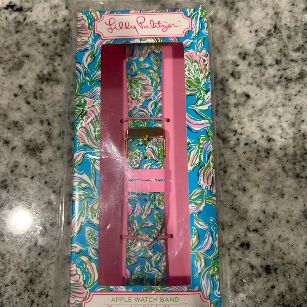 Lilly Pulitzer Pink and Blue Watch Band